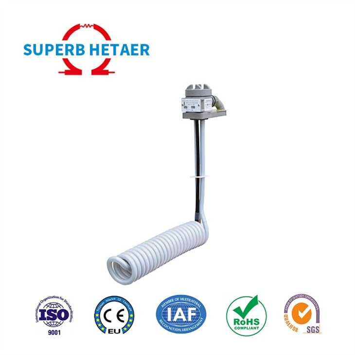 Haney 2kw 3kw عمودي لولبي تسخين أنبوب PTFE سخان سخان الغمر الكهربائي